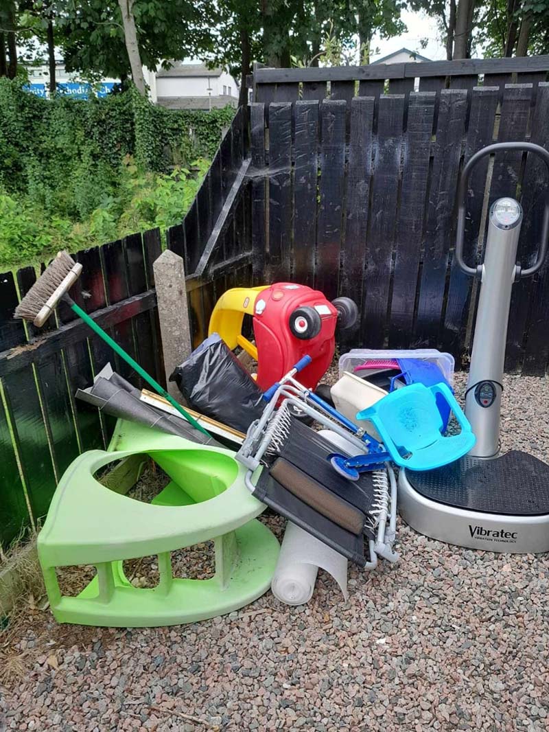 Waste toys ready to be removed